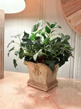 Vintage Footed Ceramic Cachepot / Planter